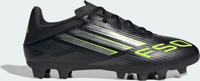 adidas F50 Club FG/MG core black/iron metallic/lucid lemon