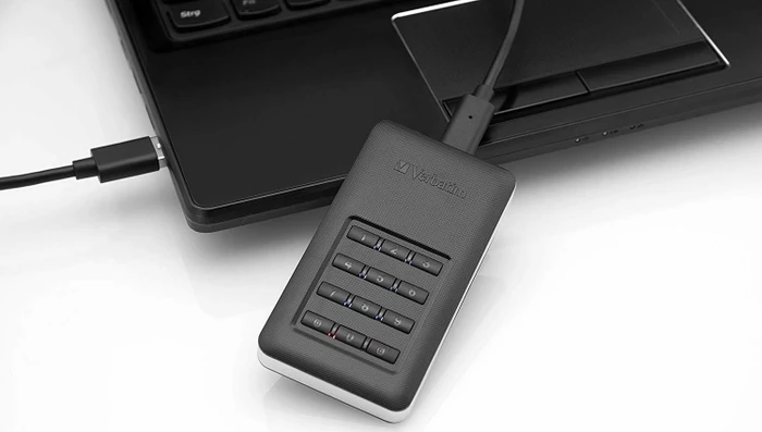Verbatim Store 'n' Go Secure Portable SSD, 256GB, USB-C 3.0