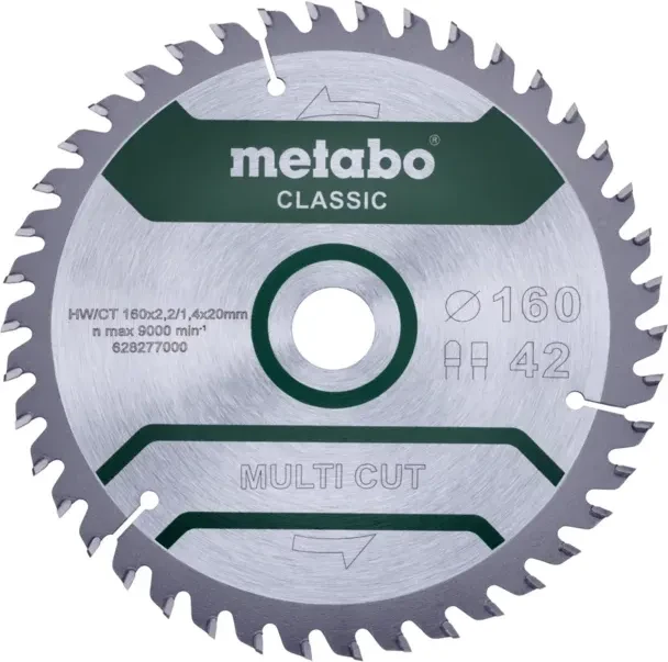 Metabo Multi Cut Classic Kreissägeblatt 42Z, 165x1.4x20mm, 1 Stück