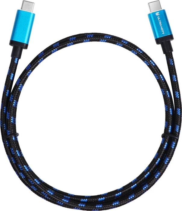 Ultra HDTV USB 3.1 Kabel blau/schwarz, USB-C 3.1 [Stecker] auf USB-C 3.1 [Stecker], 1m