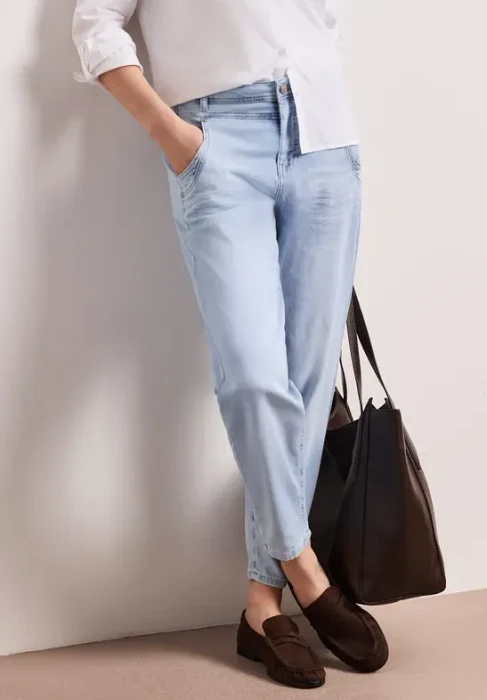 Street One High Waist Barrel Leg Loose Fit Jeans (Damen)