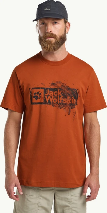 Jack Wolfskin Brand T-Shirt kurzarm burnt orange (Herren)