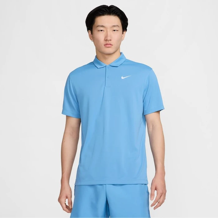 Nike Court Dri-FIT Tennis Funktionsshirt kurzarm blue beyond/white (Herren)