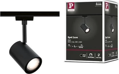 Paulmann URail Luxe Schienensystem Spot GU10 schwarz matt, 1 Stück