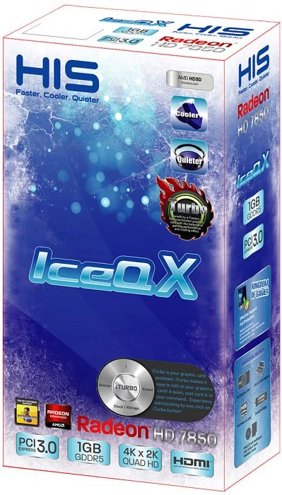 HIS Radeon HD 7850 IceQ X, 1GB GDDR5, DVI, HDMI, 2x mDP