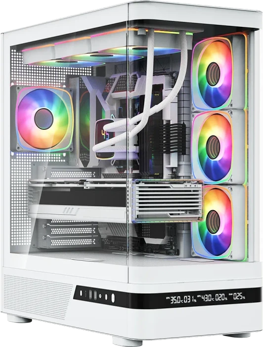 Modecom Volcano AQ200 ARGB White, Glasfenster