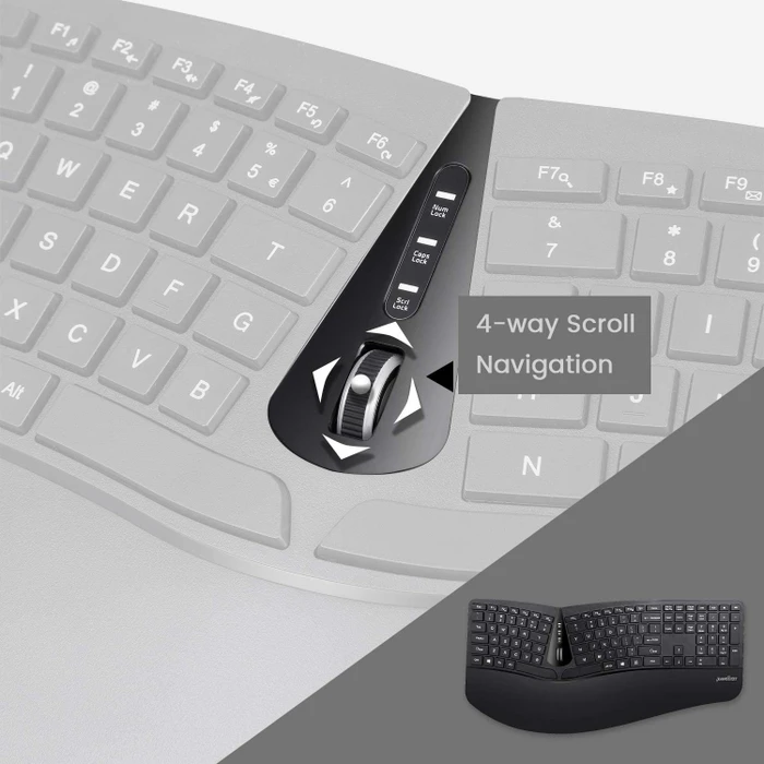 Perixx Periduo 605 Wireless Ergonomic Split Keyboard and Vertical Mouse Combo schwarz, USB, UK