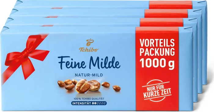 Tchibo Feine Milde Kaffeepulver, 4.00kg (4x 1.00kg)