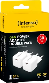 Intenso Power Adapter W30C GaN weiß, 2er-Pack