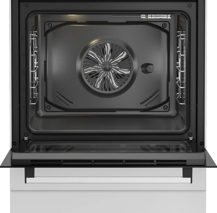 Beko FBM67320WS Elektroherd mit Glaskeramik-Kochfeld