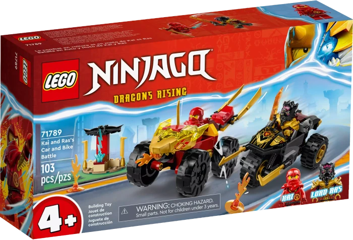 LEGO Ninjago - Verfolgungsjagd mit Kais Flitzer und Ras' Motorrad