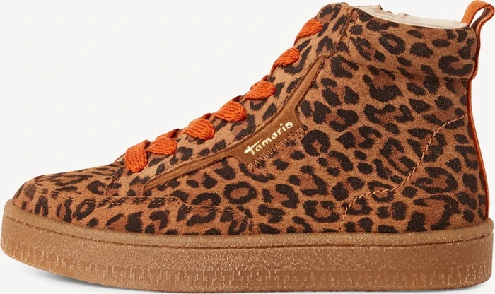 Tamaris Lederstiefelette braun/orange/schwarz (Damen)