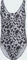 adidas Essentials Animal Print U-Back Badeanzug schwarz/weiß (Damen) Vorschaubild