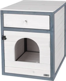 Kerbl Katzenschrank Ida, weiß/blau