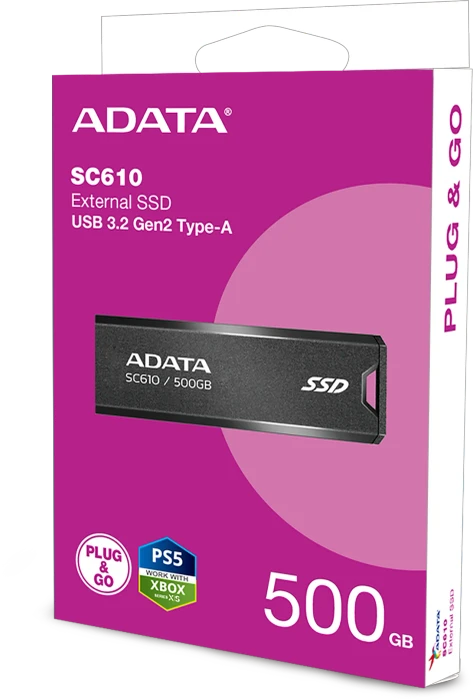 ADATA SC610 500GB, USB-A, USB 3.2 Gen 2×1