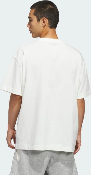 adidas Basketball genderneutral T-Shirt kurzarm off white/black