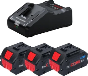 Bosch Professional ProCORE Starterset 18V, 8.0Ah, Li-Ionen, 3 Akkus [24.0Ah] [432Wh]