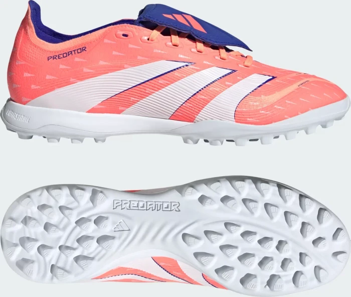 adidas Predator League Fold-Over Tongue TF signal coral/cloud white/beam orange