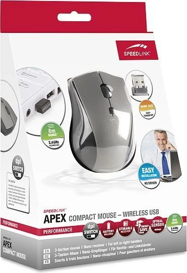 Speedlink Apex Compact Mouse schwarz, USB