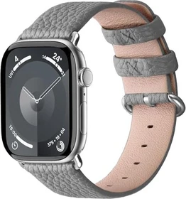 Fullmosa Lederarmband für Apple Watch 42mm/44mm grau