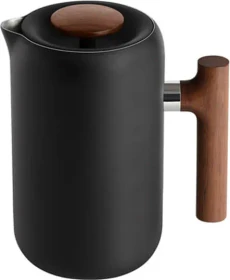Fellow Clara French Press Kaffeebereiter matt schwarz/walnuss