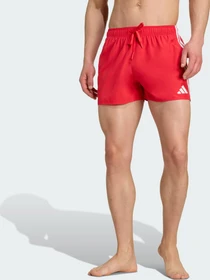 adidas 3-Streifen 3-Inch Badeshorts pure ruby/white (Herren)