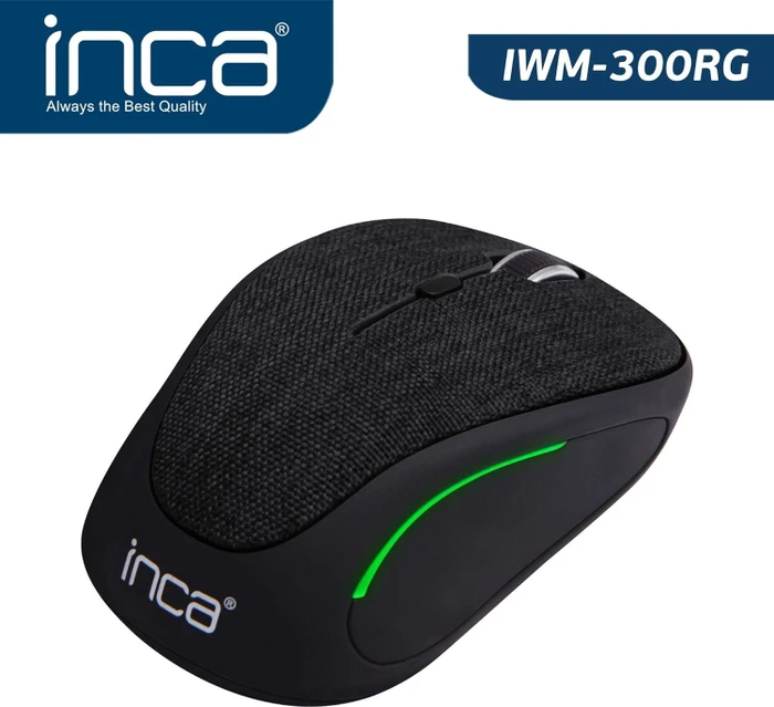 Inca IWM-300RG Cloth Art Surface Wireless Mouse grau, USB