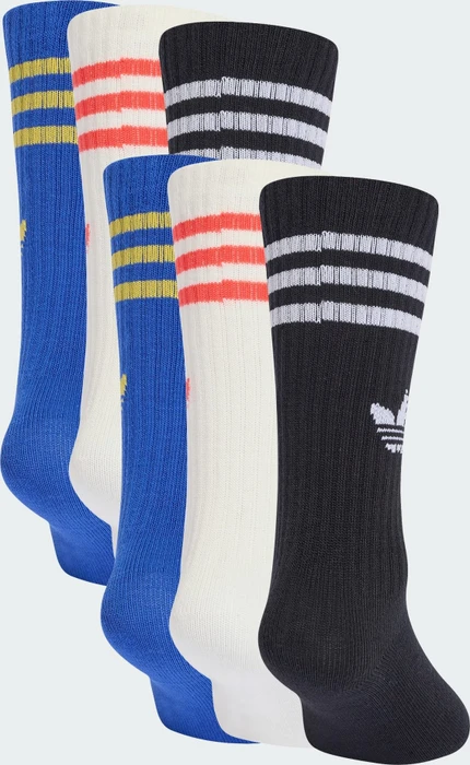 adidas 3-Streifen Crew Socken bold blue/cloud white/black, 6 Paare (Junior)