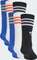 adidas 3-Streifen Crew Socken bold blue/cloud white/black, 6 Paare (Junior) Vorschaubild