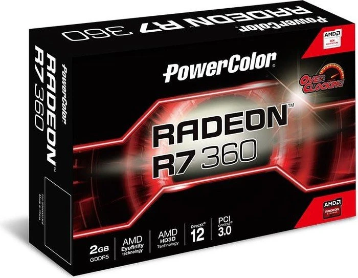 PowerColor Radeon R7 360 OC, 2GB GDDR5, DVI, HDMI, DP
