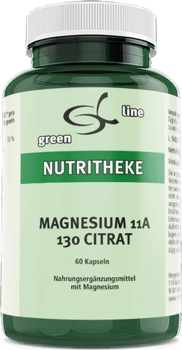 11A Nutritheke the green line Magnesium 11A 130 Citrat Kapseln, 60 Stück