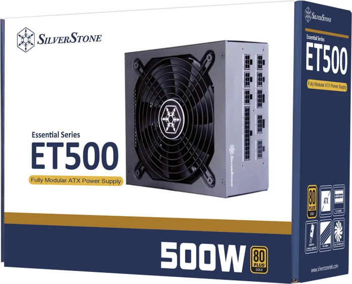SilverStone Essential Modular Gold ET500-MG 500W, ATX 2.4