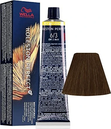 Wella Koleston Perfect Me+ Rich Naturals Haarfarbe 6/3 dunkelblond gold, 60ml