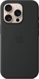 Apple Silikon Case mit MagSafe für iPhone 16 Pro schwarz