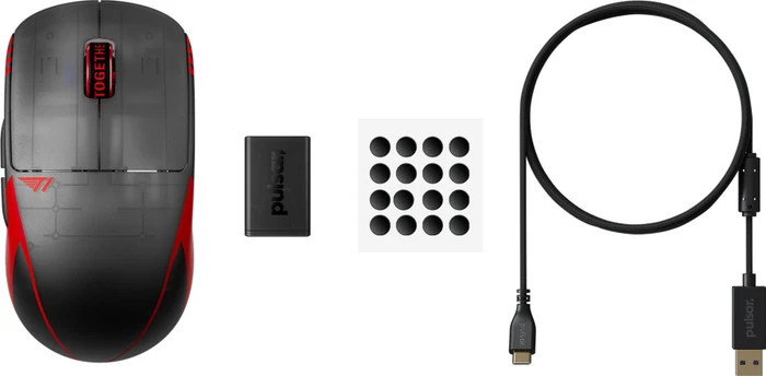 Pulsar Gaming Gears X2 CL CrazyLight Mini Wireless T1 Edition schwarz/rot, USB