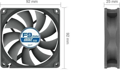 ARCTIC F9 PWM PST CO, 92mm