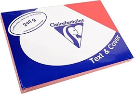Clairefontaine Text & Cover ledergeprägt Universalpapier rot, A4, 240g/m², 100 Blatt