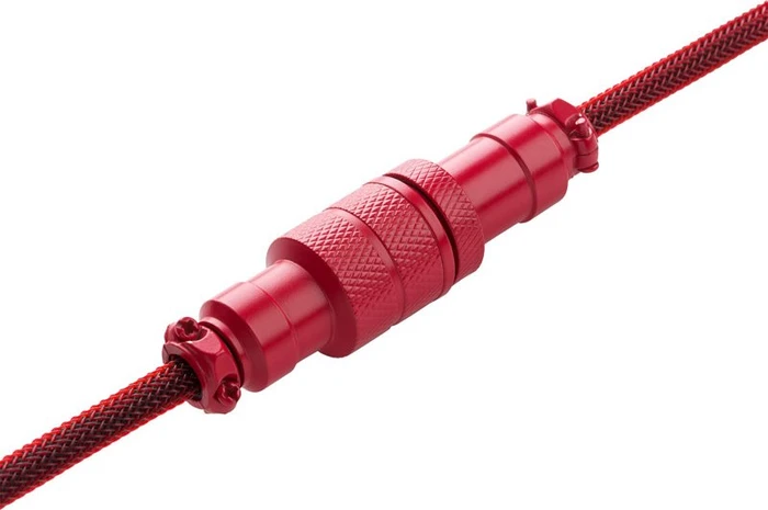 CableMod Pro Coiled Keyboard Cable USB Micro-B auf USB-A, Tastaturkabel (Spiral-Textilkabel), 1.5m, Republic Red