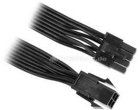 Cubitek Black Cobra Series 4-Pin ATX12V zu 8-Pin EPS12V Adapter 30cm, schwarz
