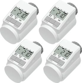 eQ-3 eqiva CC-RT-O-CnL-W-R5-2-EQ, Model L Heizkörperthermostat, Heizungssteuerung, 4er-Pack