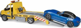 Bruder Profi-Serie MB Sprinter Autotransporter mit Light & Sound Modul und BRUDER Roadster
