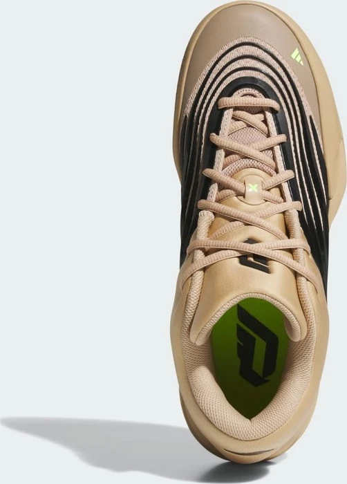 adidas Dame X warm sandstone/core black/lucid lemon