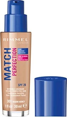Rimmel Match Perfection Foundation 301 warm honey LSF20, 30ml