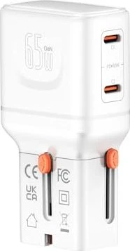 4smarts Ladegerät Weltreiseadapter Nomad Pocket GaN 65W weiß
