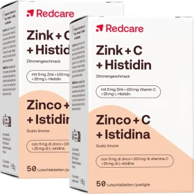 Redcare Zink + C + Histidin Lutschtabletten, 100 Stück (2x 50 Stück)