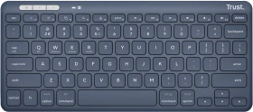 Trust Lyra Compact Wireless Keyboard, blau, USB/Bluetooth, US (25095)
