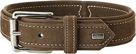 Hunter Hunting Hundehalsband, Leder, Nubuk, robust, weich, 50 M, braun