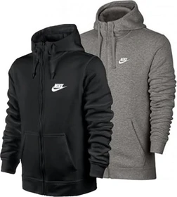 Nike Sportswear Club Hoodie dark grey heather/matte silver/white (Herren)