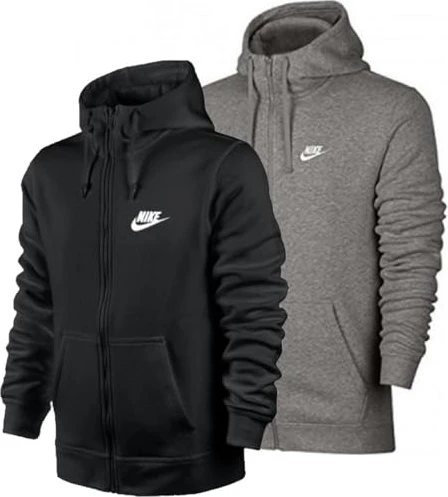 Nike Sportswear Club Hoodie dark grey heather/matte silver/white (Herren)