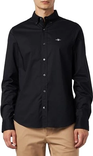 Gant Slim Fit Classic Popeline Hemd langarm schwarz (Herren)